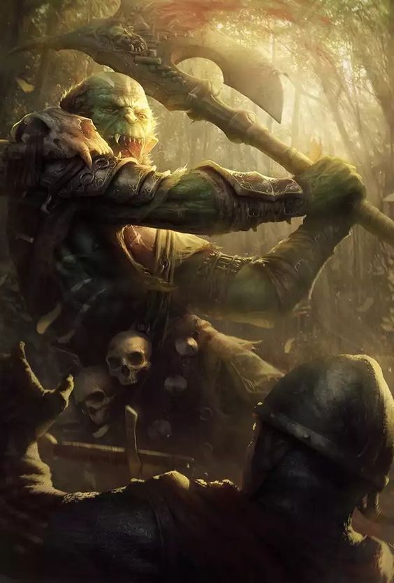 Image of an orc barbarian in full rage, epitomizing the power of Orcish Fury.